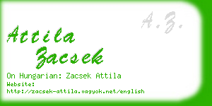 attila zacsek business card